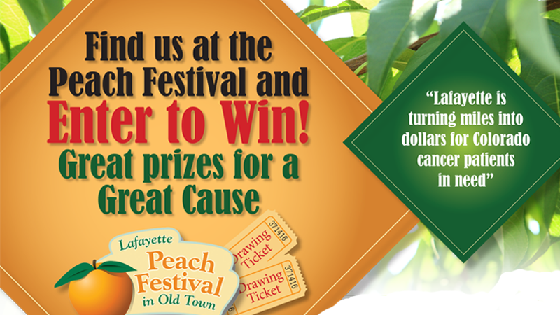 Win Prizes & Support Willa’s Wheels at Lafayette Peach Festival